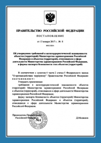 Паспорт антитеррористической защищенности объекта здравоохранения в Санкт-Петербурге